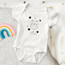 Cute Cat Heart Baby Body Baby Strampler