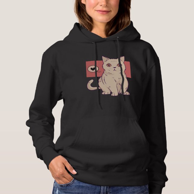 cute cat heart hoodie (Vorderseite)