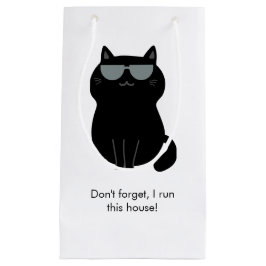 Cute Cat - I run this house now! Kleine Geschenktüte