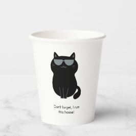 Cute Cat - I run this house now! Pappbecher