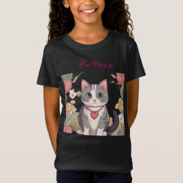 Cute Cat Love T-Shirt for Kids | Sweet Valentine C