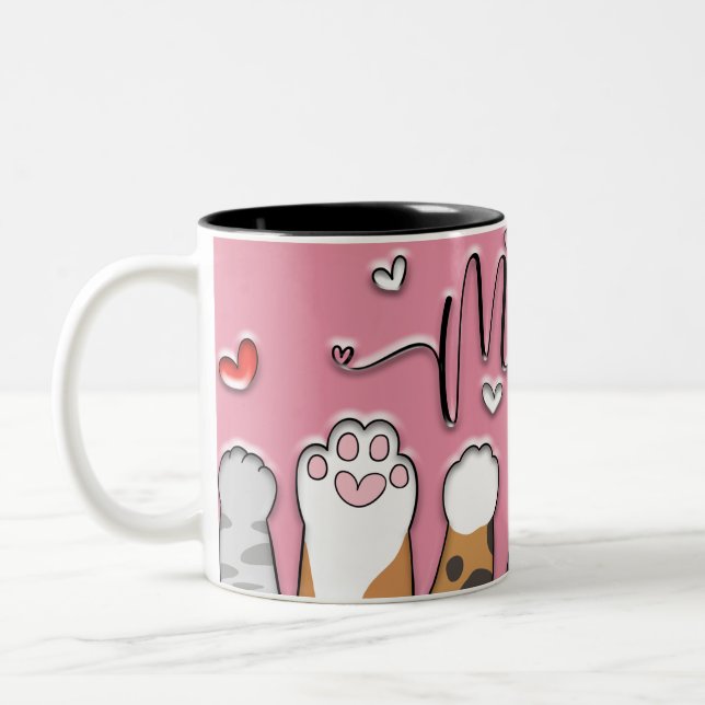 Cute Cat Maman Mug Cadeau (Gauche)