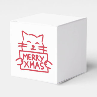 Cute Cat Merry Xmas Favor Box Geschenkschachtel
