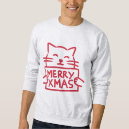 Cute Cat Merry Xmas Sweatshirt