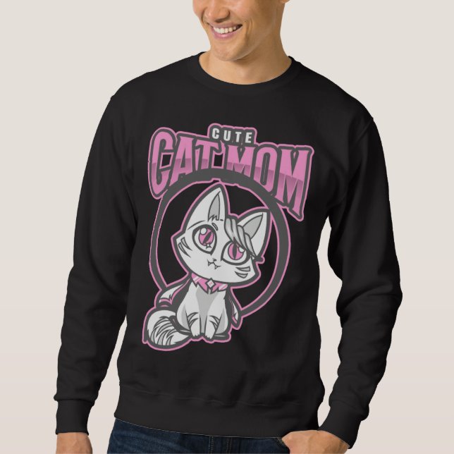 Cute Cat Mom Cat Best Sweatshirt (Vorderseite)