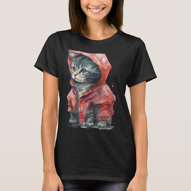 Cute Cat Motifs Cat T-Shirt (Vorderseite)