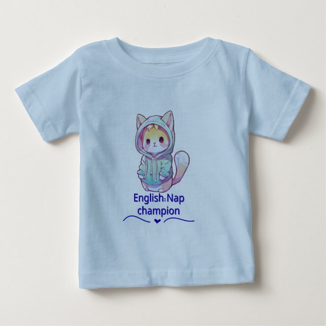 Cute Cat Nap Champion Too T-Shirt (Vorderseite)