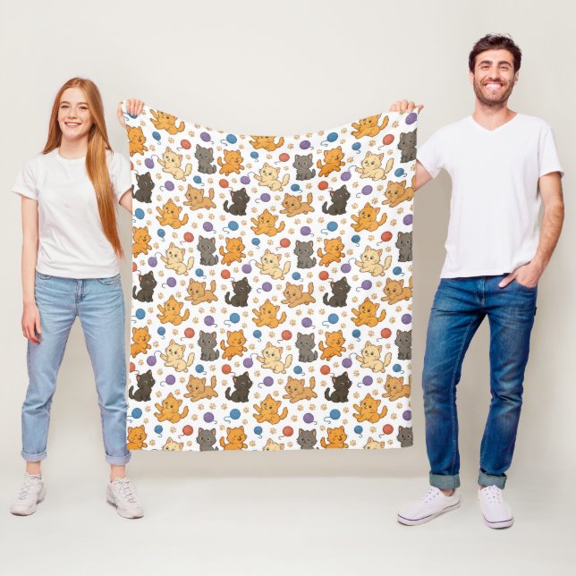 Cute Cat Pattern Fleecedecke (Beispiel)