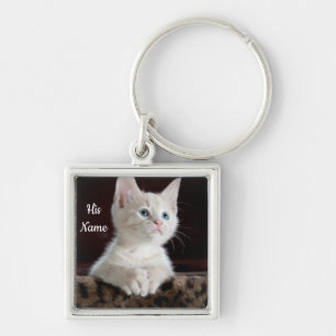 Cute cat Personalized picture Schlüsselanhänger