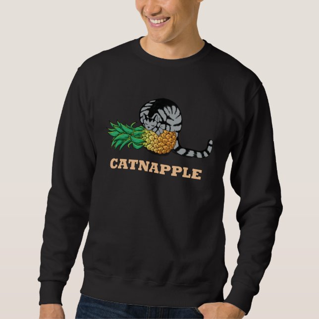Cute Cat Pineapple  Cat Sweatshirt (Vorderseite)