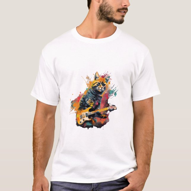cute cat rocks tar design  T-Shirt (Vorderseite)