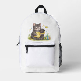 Cute cat school backpack bedruckter rucksack