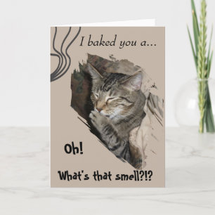 Cute Cat Silencieuse carte d'anniversaire
