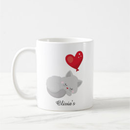 Cute Cat Sleeping Custom Name Perfect For Gift Kaffeetasse