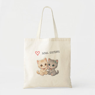 Cute Cat Soul Sisters – Best Sister Tote Bag