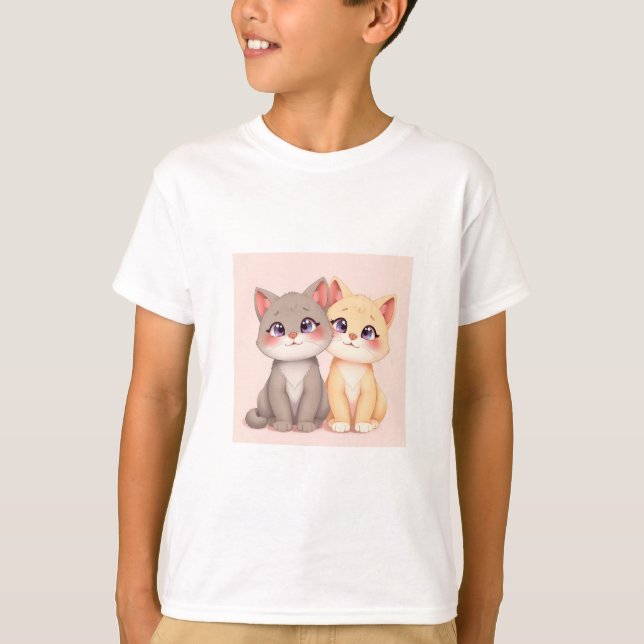 Cute Cat T-Shirt (Devant)