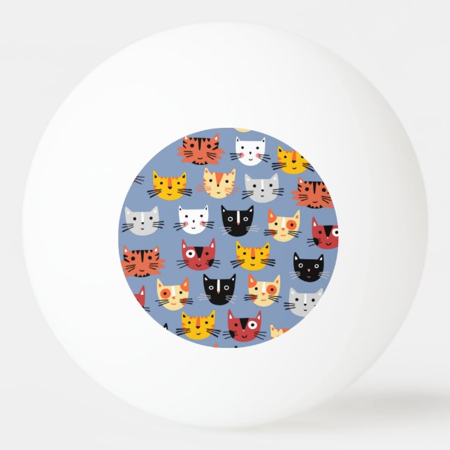 Cute Cat Tischtennisball (Vorderseite)