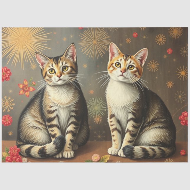 Cute Cat Tissue Paper Seidenpapier (Vorderseite)