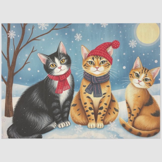 Cute Cat Tissue Paper Seidenpapier (Vorderseite)