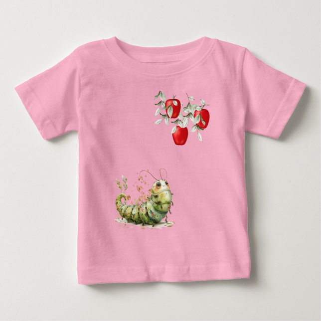 Cute Caterpillar Baby T-shirt (Vorderseite)
