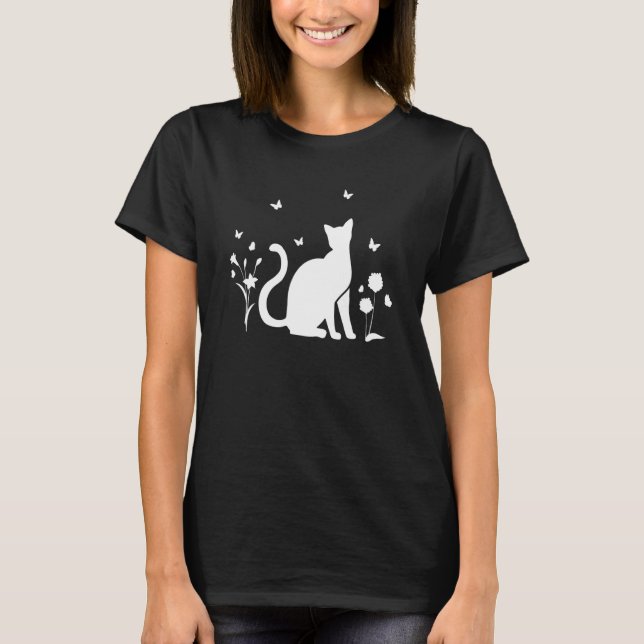 Cute Cats Cat  I Cute Cats Butterflies T-Shirt (Vorderseite)