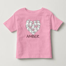 Cute Cats in a Heart Shape Kleinkind T-shirt