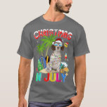 Cute Cavalier King in Santa Hat Sungasse Christm T-Shirt<br><div class="desc">Niedlicher Cavalier King in Weihnachtsmannmütze Weihnachten Weihnachten im Juli .</div>