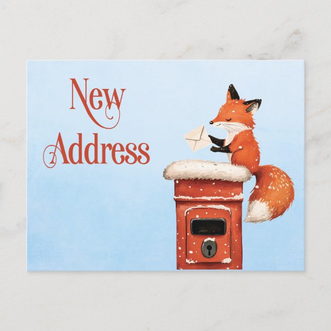 Cute Change of Address New Address Announcement Ankündigungspostkarte (Vorderseite)