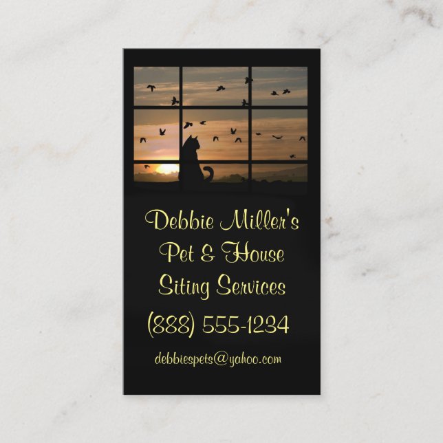 Cute chat animal de compagnie et Carte de visite a (Devant)