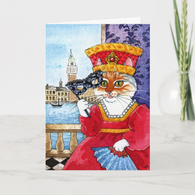 Cute Chat Anniversaire ou toute carte d'occasion (Devant)