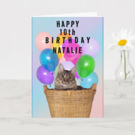 Cute Chat, changer d'âge et de nom, Carte d'annive