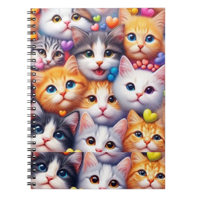 Cute Chat fait face au Carnet Siral (Devant)