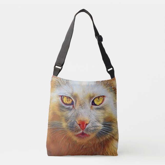 Cute chat Golden Face Sac fourre-tout (Devant)