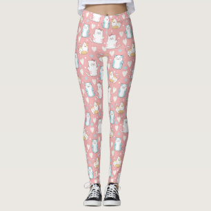 Cute Chat Motif Leggings