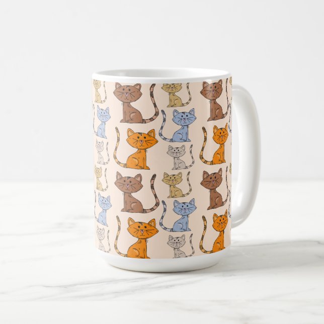 Cute chats colorés Mug (Devant droit)