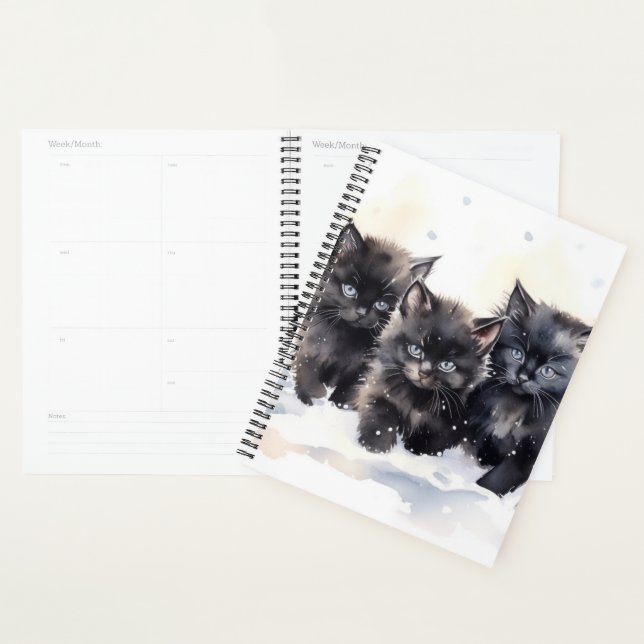 Cute chatte noire (Devant avec enveloppe)