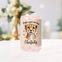 Cute Cheetah Lover Faune Art avec accents de coeur