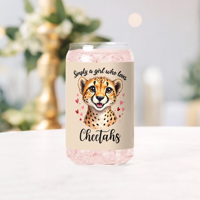Cute Cheetah Lover Faune Art avec accents de coeur (Insitu (Mariage))