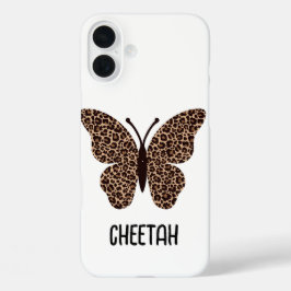 cute cheetah print butterfly  iPhone 16 plus hülle