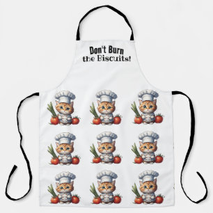 Cute Chef Chat Tout-Sur-Imprimé Tablier
