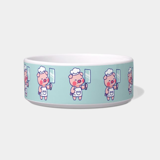 Cute Chef Pig with Cleaver Napf (Vorderseite)