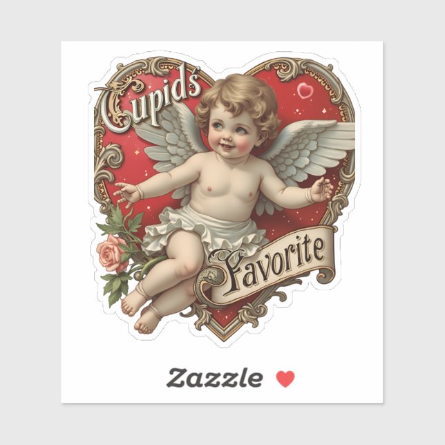 Cute cherub valentine  aufkleber (Blatt)