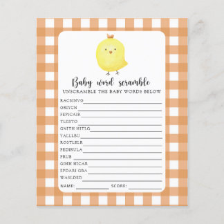 Cute chick - Baby Word Scramble Game