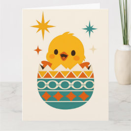 Cute Chick in Easter Egg Karte