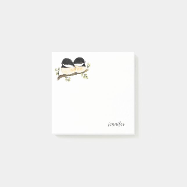 Cute Chickades Bird Post-it® Notes Post-it Klebezettel (Vorderseite)