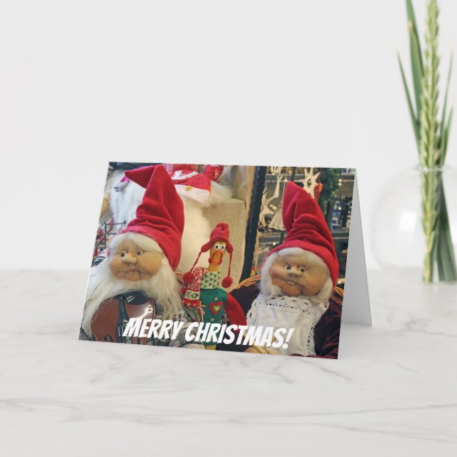 Cute Chicken Christmas Greeting Card! Feiertagskarte (Vorderseite)