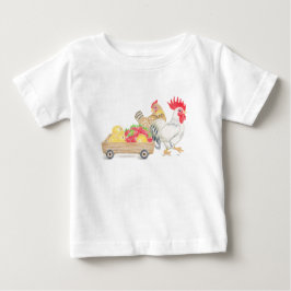 Cute Chicken Family Baby T-Shirt