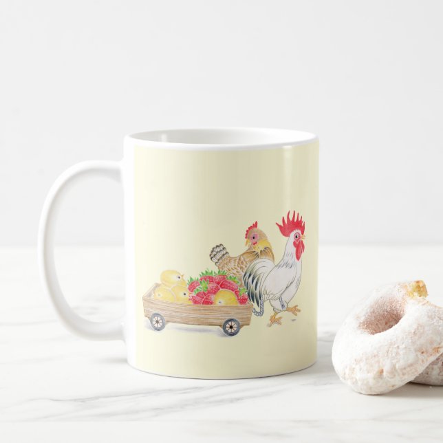 Cute Chicken Family Mug (Avec donut)