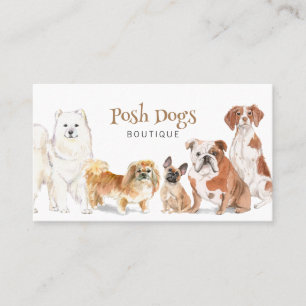 Cute Chien Grooming Boutique Carte de visite de so