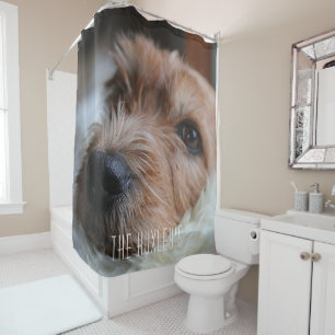 Cute Chien personnalisé rideau de douche